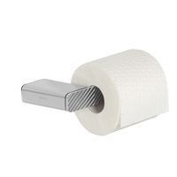 Geesa Shift Toiletrolhouder zonder klep met diagonaal strepenpatroon Chroom (rechts)