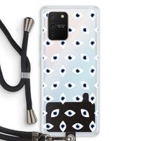 Eyes pattern: Samsung Galaxy S10 Lite Transparant Hoesje met koord