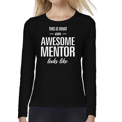 Awesome mentor / lerares cadeau t-shirt long sleeves dames