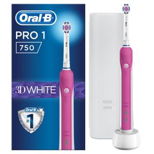 Oral-B PRO 1 750 Pink Edition Elektrische Tandenborstel + Reisetui