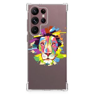 Samsung Galaxy S23 Ultra Stevig Bumper Hoesje Lion Color