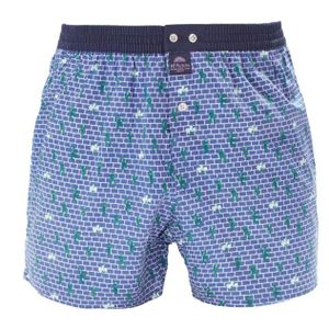 McAlson Boxer met binnenbroek met filmstrip print blauw
