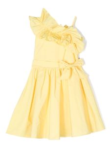 MSGM Kids robe évasée à volants - Jaune