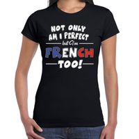 Not only perfect but French / Frankrijk fun cadeau shirt zwart voor dames 2XL  -