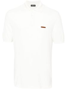 Zegna polo en coton piqué - Blanc