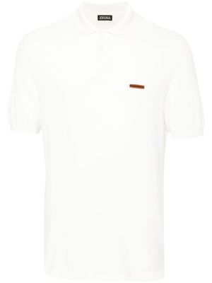 Zegna polo en coton piqué - Blanc