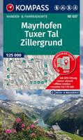 Wandelkaart 037 Mayrhofen - Tuxer Tal - Zillergrund | Kompass