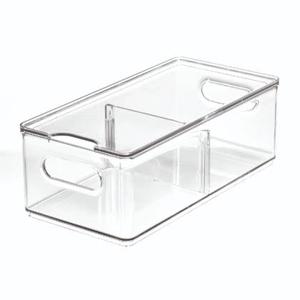 iDesign - Koelkast Organizer met Deksel en Verdeler, 15.2 x 30.5 x 10.