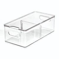 iDesign - Koelkast Organizer met Deksel en Verdeler, 15.2 x 30.5 x 10.