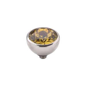 Melano Twisted Basic CZ Steentje Desert Peach Zilver | 8 mm