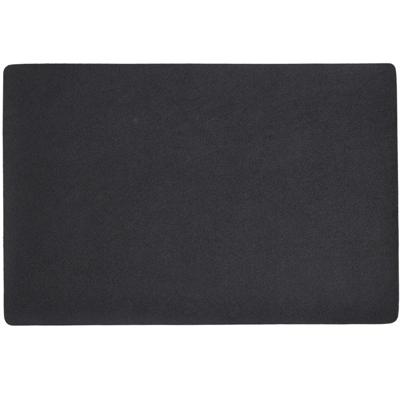 Placemats lederlook - 45 x 30 cm - zwart - vegan leer - tafel onderleggers