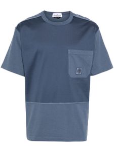 Stone Island t-shirt à patch Compass - Bleu