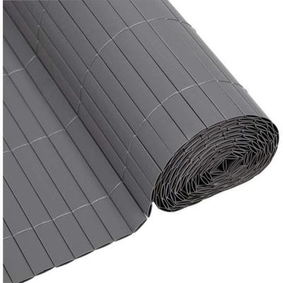 Dubbelzijdig PVC rietgaas - NATURE - 1 x 3 m - 1600 g/m² - Verduisterend 4/5 - Anti-UV - Lichtgrijs