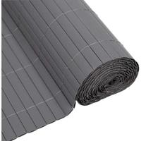 Dubbelzijdig PVC rietgaas - NATURE - 1 x 3 m - 1600 g/m² - Verduisterend 4/5 - Anti-UV - Lichtgrijs