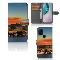 OnePlus Nord N10 | Telefoonhoesje | Met pasjeshouder | Olifanten