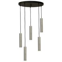 Masterlight HanglampRun 5-lichts RVS met gunmetal - 2382-05-37-50-5