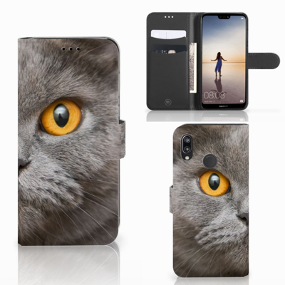 Telefoonhoesje | Met pasjeshouder | Huawei P20 Lite Britse Korthaar