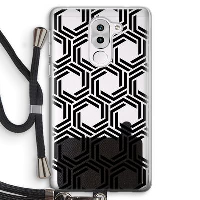 Geometrisch patroon: Honor 6X Transparant Hoesje met koord