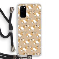 Doggy: Samsung Galaxy S20 Transparant Hoesje met koord