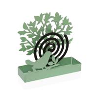 Steun voor anti-muggen spiralen Versa Groen Metaal 5 x 17 x 17 cm Boomstructuur