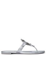 Tory Burch sandales Miller à plaque logo - Argent - thumbnail