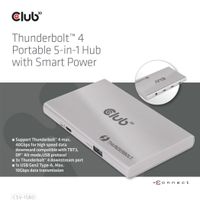 CLUB3D csv-1580 Docking Thunderbolt 4 Zilver - thumbnail
