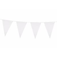 Witte vlaggentjes slinger 10 meter