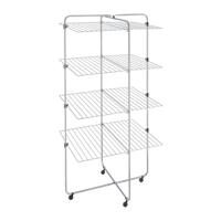 Metaltex Asymmetric Droogtoren 53 m Drooglijn 4 Etages 64x82x169 cm Zilver