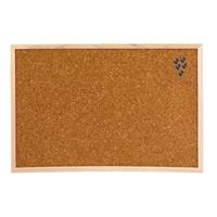 Kantoor Prikbord - 60 x 45 cm - inclusief 25x zwarte punaises - memobord - keuken