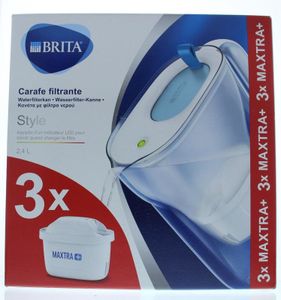Brita Waterfilterbundel Style cool blue + 3 maxtra filt (1 st)