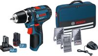 Bosch Blauw GSR 12V-15 accuboorschroevendraaier | 12v 2.0Ah + 4.0Ah accu | + 39 accessoires - 0615990G6L - thumbnail