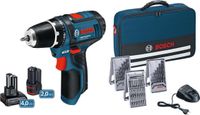 Bosch Blauw GSR 12V-15 accuboorschroevendraaier | 12v 2.0Ah + 4.0Ah accu | + 39 accessoires - 0615990G6L