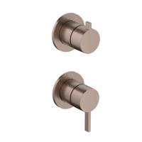 Hotbath Ace - Afbouwdeel - 2-Weg Omstel - Geborsteld Koper Pvd - V02