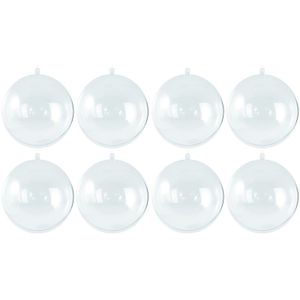 40x Transparante hobby/DIY kerstballen 7 cm