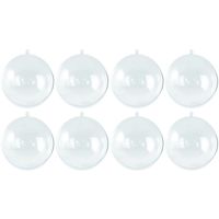 40x Transparante hobby/DIY kerstballen 7 cm