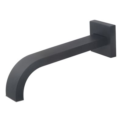 Wiesbaden Rombo inbouw uitloop 20 cm messing zwart mat
