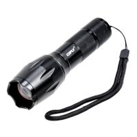 KX-F108 Zoom bolle Lens zaklamp Cree T6 LED 5-Mode 900LM witte Light(Black)
