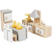 VIGA meubilair voor poppenhuis, keuken, afm 2x2x7,5 cm, 9 onderdelen/ 1 set