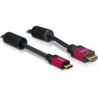 DeLOCK HDMI Mini Cable - 5.0m HDMI kabel 5 m HDMI Type A (Standaard) HDMI Type C (Mini) Zwart - thumbnail