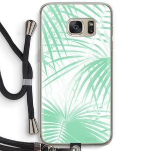 Palmbladeren: Samsung Galaxy S7 Transparant Hoesje met koord