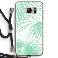 Palmbladeren: Samsung Galaxy S7 Transparant Hoesje met koord