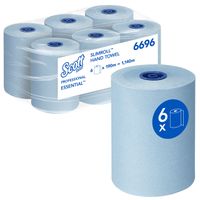 Handdoekrol Scott Essential Slimroll 1-laags 190m blauw 6696