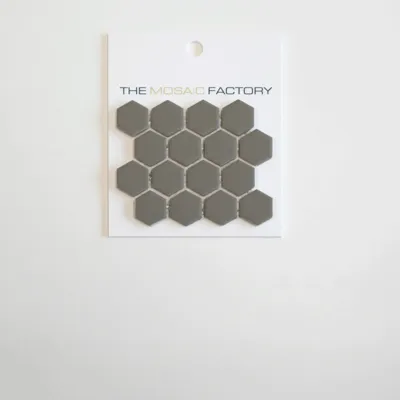 The Mosaic Factory London Mozaiek Tegel Hexagon - Donker Grijs Porselein Ongeglazuurd, R11 260x300 mm
