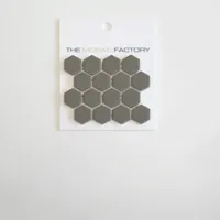 The Mosaic Factory London Mozaiek Tegel Hexagon - Donker Grijs Porselein Ongeglazuurd, R11 260x300 mm