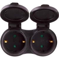 Enzo Tweeweg stekker randaarde zwart SWD horizontaa 6175904