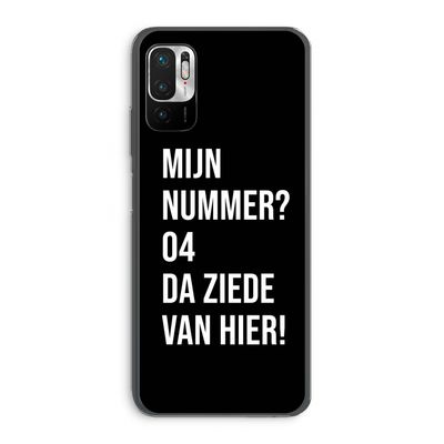 Da ziede van hier - Zwart: Xiaomi Redmi Note 10 5G Transparant Hoesje