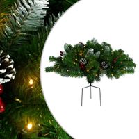 VidaXL Kerstdecoratie met verlichting 40 cm pvc groen