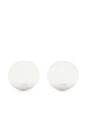 Jil Sander boucles d'oreilles émaillées - Argent