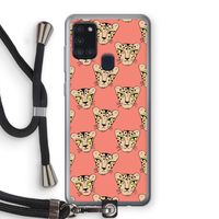 Tijger: Samsung Galaxy A21s Transparant Hoesje met koord Tijger: Samsung Galaxy A21s Transparant Hoesje met koord
