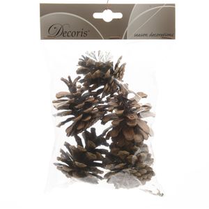 5x Bruine decoratie dennenappels 4 cm